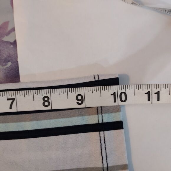 CJ Banks Dress Striped Stretch Womens Plus size 1X Surplice V Neck Short Sleeves - Picture 12 of 13